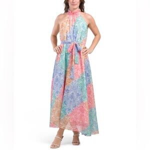 short sleeve jersey wrap dress Adrianna Papell Surplice Nk Short Sleeve Floral Print Tie Side Rayon Jersey  Faux Wrap Dress - Wholesale main image 0